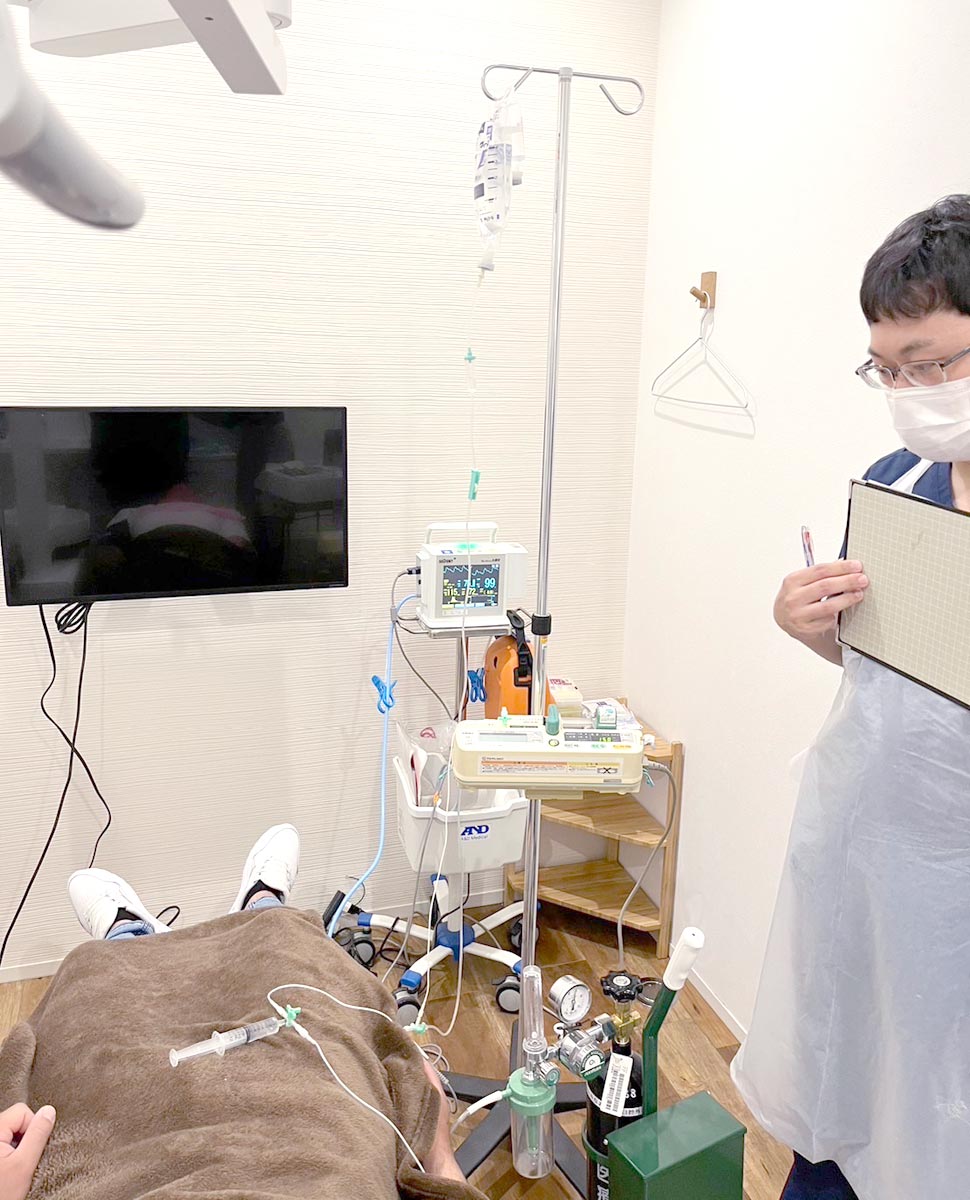 眠ったまま治療を受けていただけます(静脈内鎮静法)